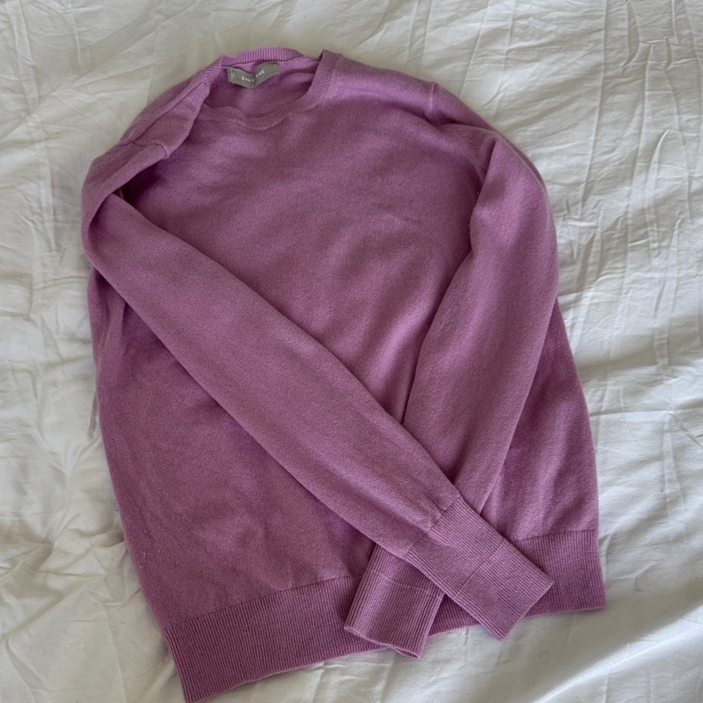 Everlane Lavender Cashmere Crew Sweater size S